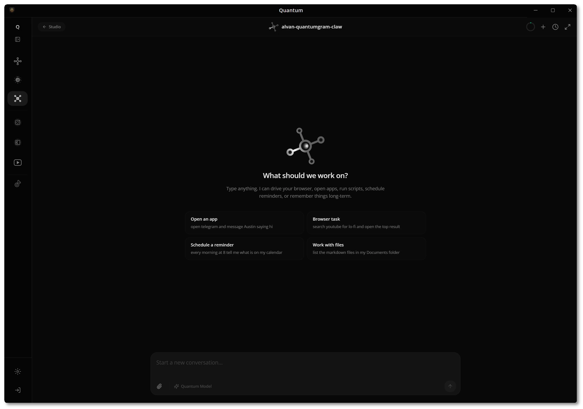 Start a task with the agent