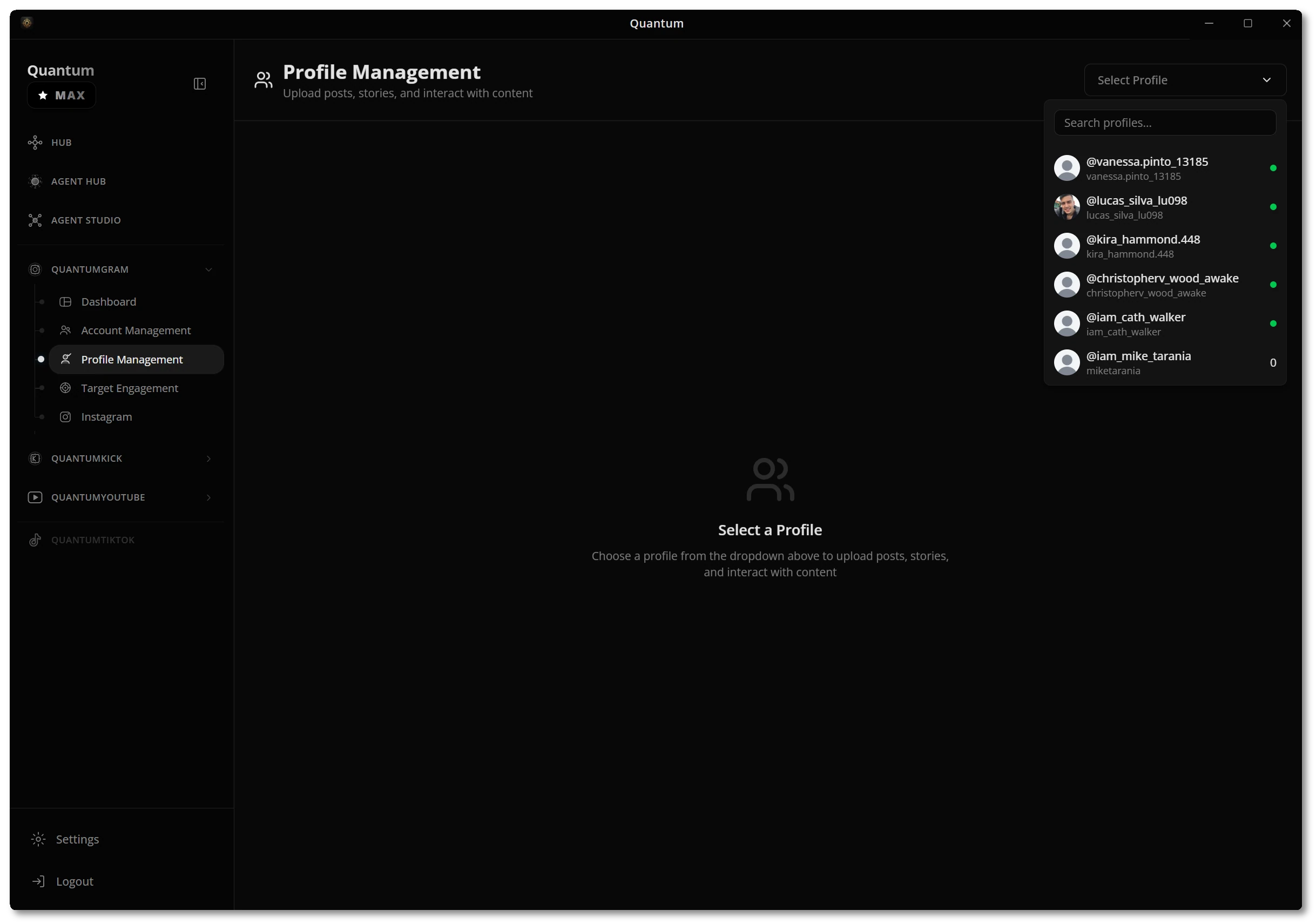 Profile management